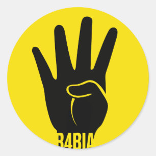 R4BIA-Symbol für Freiheit im Shirt Runder Aufkleber