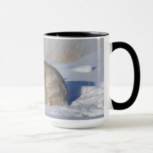 R5 Baumwollschwanzkaninchen im Schnee Tasse
