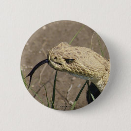 R8 Prairie Rattlesnake Head Shot Button