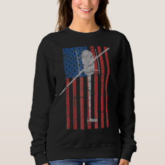 R 22 Vintages Flag für das Flugtraining Hubschraub Sweatshirt