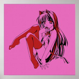 R & B, Neko Catgirl Furry Anime Loli Slave Poster