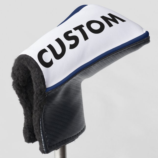 R. BLUE Piping Custom Golf Putter Headcover Blank (3/4 Vorderseite)