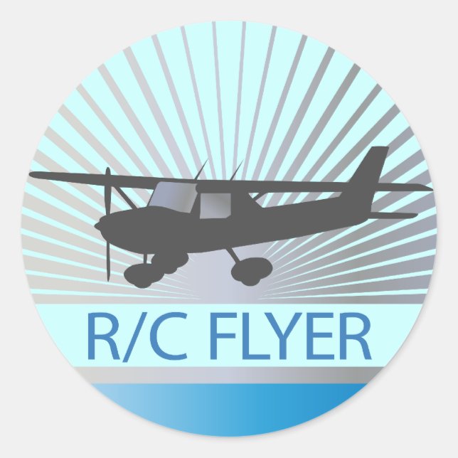 R/C-Flyer Runder Aufkleber (Vorderseite)