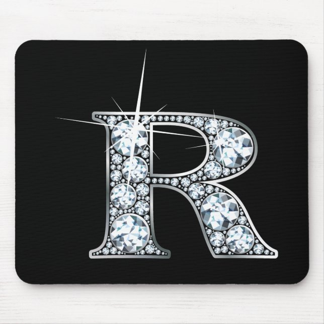 "R" Diamond Bling Mousepad (Vorne)