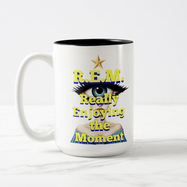 R.E.M. REALLY ENJOYING THE MOMENT ZWEIFARBIGE TASSE (Links)