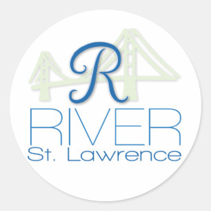 R-Fluss-Heilig-Lawrence-Aufkleber Runder Aufkleber