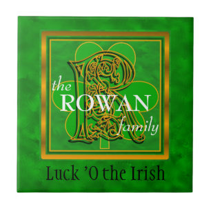R "Glück der Iren" Familie Custom Monogram Tile Fliese
