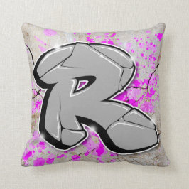 R - Graffitikissen Kissen