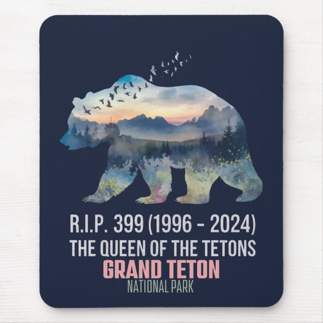 R.I.P. 399 (1996-2024) Königin des Zetonbären Mousepad (Vorne)