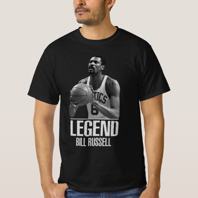 R.I.P Basketball Boston Bill Russell T-Shirt (Vorderseite)