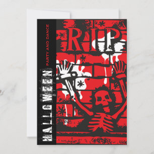 R.I.P Beängstigendes Halloween-Party für Blut und Einladung