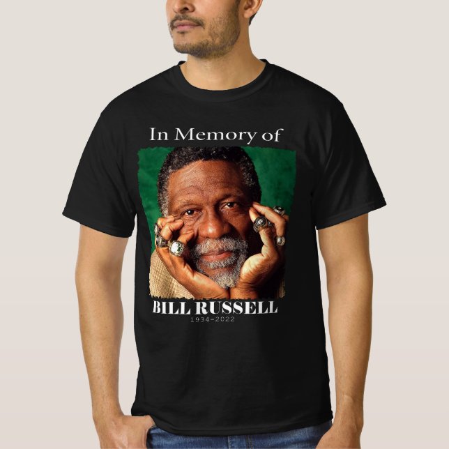 R.I.P Bill Russell Basketball T-Shirt (Vorderseite)