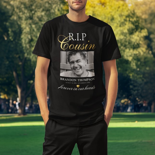 R.I.P Cousin Foto Memorial T-Shirt (Von Creator hochgeladen)