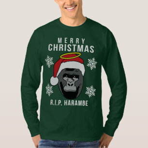 R.I.P. Harambe hässliche Weihnachtsstrickjacke T-Shirt