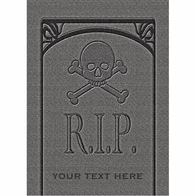 R.I.P. Individuelle Name Gravestone Halloween Prop Freistehende Fotoskulptur (Vorne)