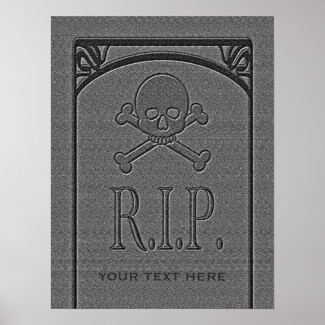 R.I.P. Individuelle Name Gravestone Halloween Prop Poster (Vorne)
