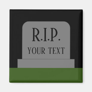 R.I.P. Ruhe in Frieden Grabstein Grabmagnet Magnet
