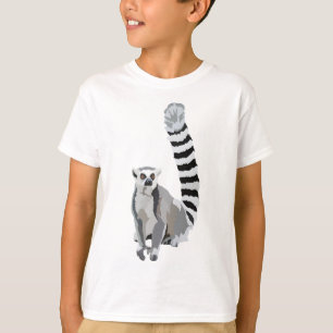 R ist für LemurRing-Schwänze Lemur Illust T-Shirt