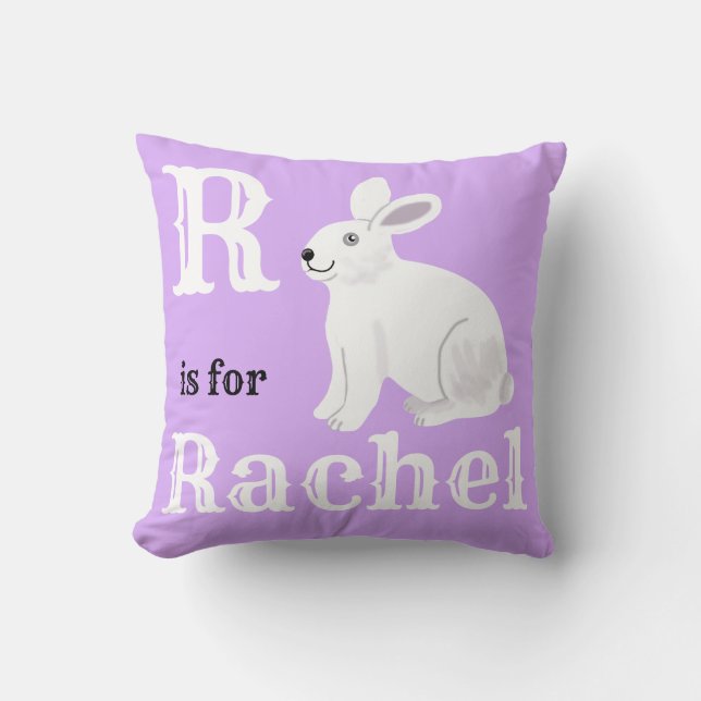 R ist für Rachel baby girl Throw Pillow geeignet Kissen (Vorderseite)