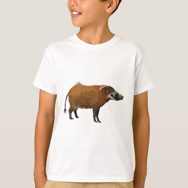 R ist für Red River Hog T-Shirt (Vorderseite)