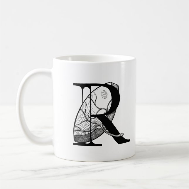 R ist für Retina (Tasse) Kaffeetasse (Links)