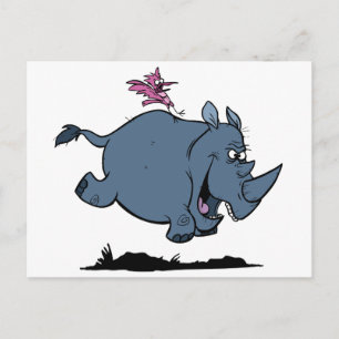 R ist für Rhino Postkarte