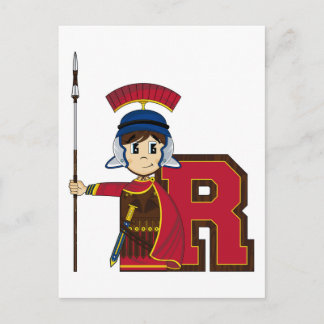 R ist für Roman Soldier Postkarte