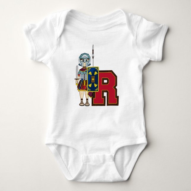 R ist für römischen Soldaten Baby Strampler (Vorderseite)