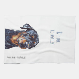 R ist für Rottweiler Geschirrtuch