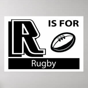 R ist für Rugby Poster