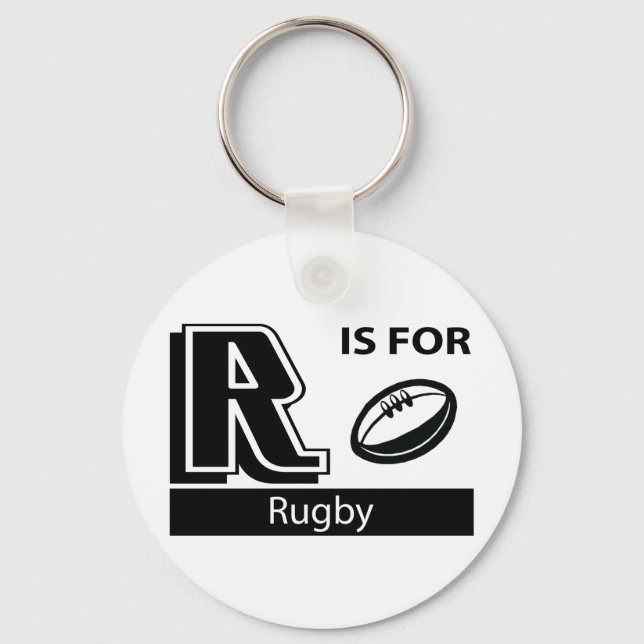 R ist für Rugby Schlüsselanhänger (Vorderseite)