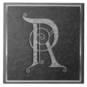 R Keramik "Mittelalterlicher grauer Stein" Fliese