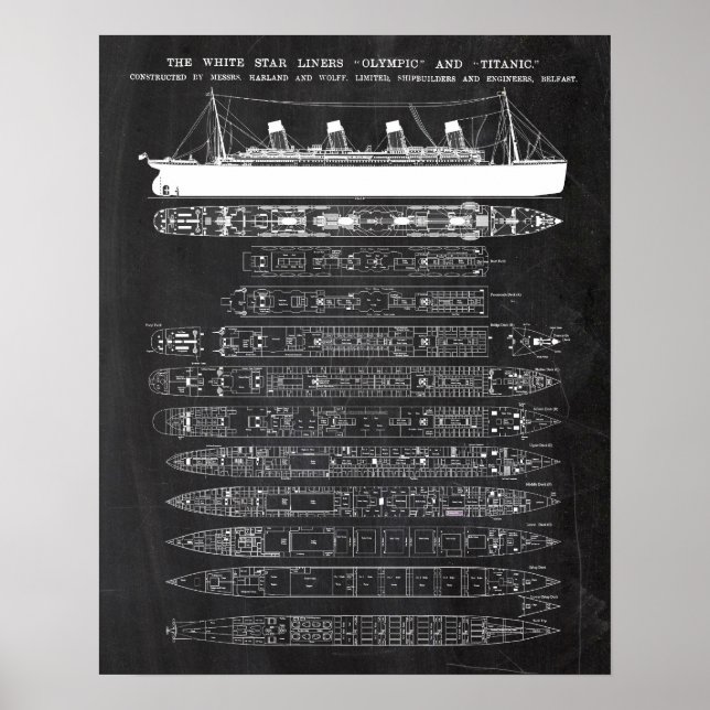R.M.S. Titanic Patent Poster (Vorne)