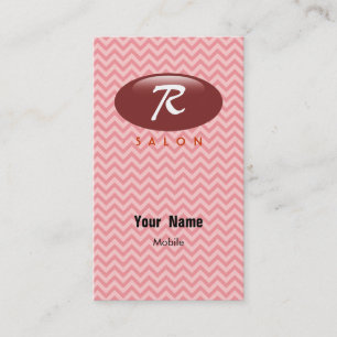 R Monogram Beauty Salon Visitenkarte