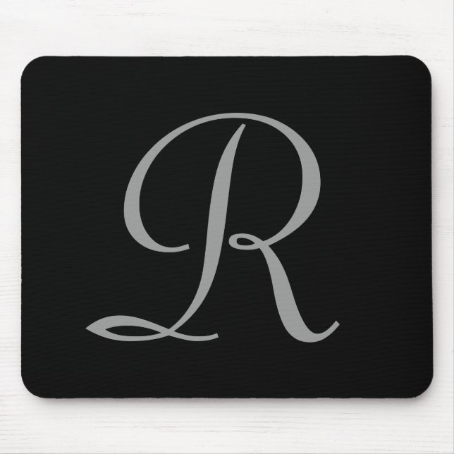 R: Monogram R Elegant Mousepad - Initialbrief (Vorne)