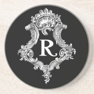 R Monogramm Initiale Untersetzer