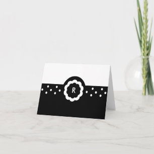 R:: Monogramm-R punktierte schwarze u. weiße