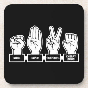 R-P-s-Kirschebombe Getränkeuntersetzer