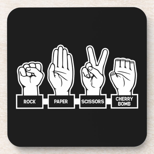 R-P-s-Kirschebombe Getränkeuntersetzer (Vorderseite)