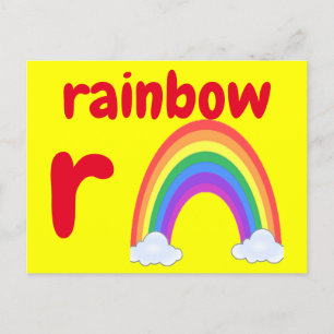r - Regenbogenblitzkarte Postkarte