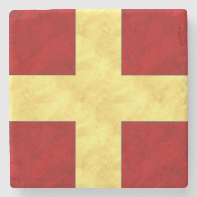 R Romeo Wasserfarbe Wasserzeichen Seefahrtzeiche Steinuntersetzer (Vorderseite)