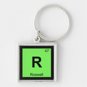 R - Roswell New Mexico Chemie Periodensystem Schlüsselanhänger