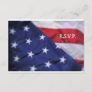R.S.V.P. Karte-Amerikanische Flagge RSVP Karte