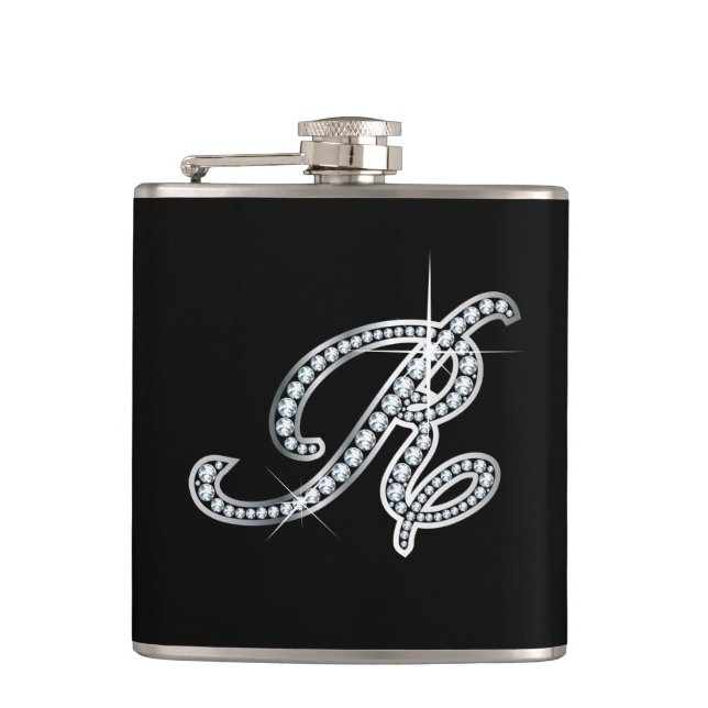 R Script "Diamond Bling"-Flasche Flachmann (Vorderseite)