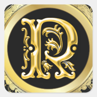 R Square Sticker in Gold