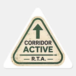 R.T.A.-Korridor Active Triangle Aufkleber