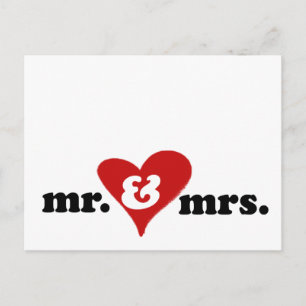 r und mrr mit Herz Postkarte