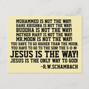 R.W.SCHAMBACH, MUTTER MARY IST NICHT DER WEG POSTKARTE