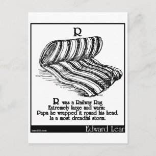 R war eine Eisenbahn-Rug Postkarte