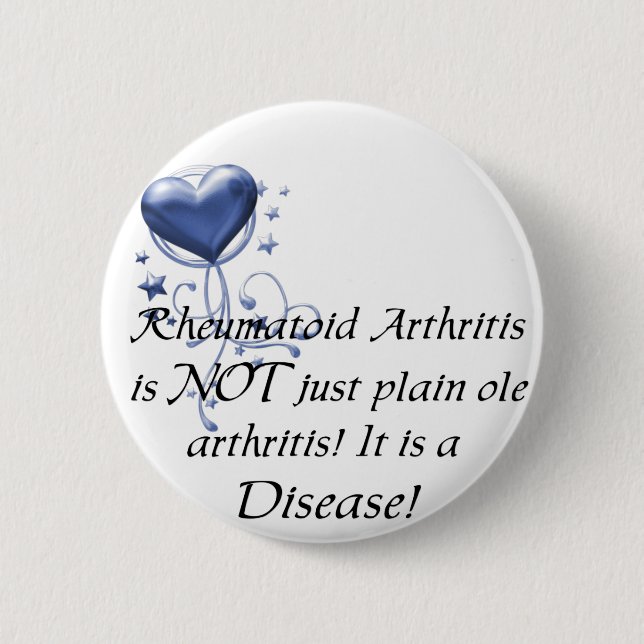 RA ist nicht gerade schlichte ole Arthritis, die Button (Vorderseite)